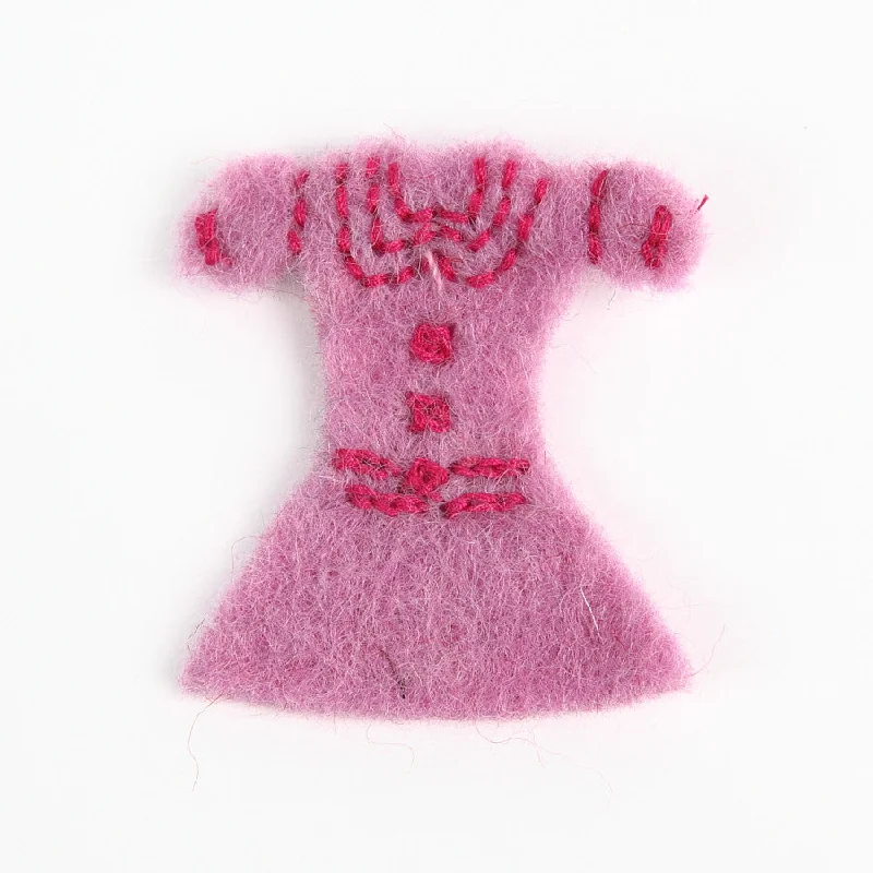 Amica Little Pink Felt Dress Brooch