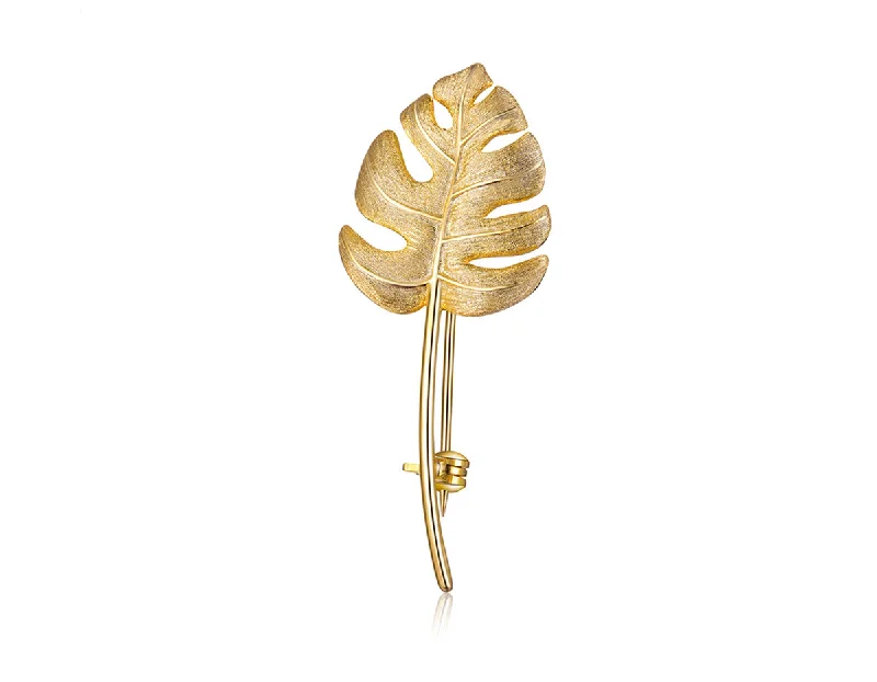 Monstera Leaf Brooch