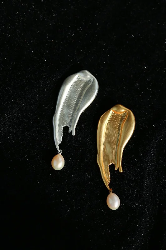 Paint Pen Paint Water Drop Pearl Brooch