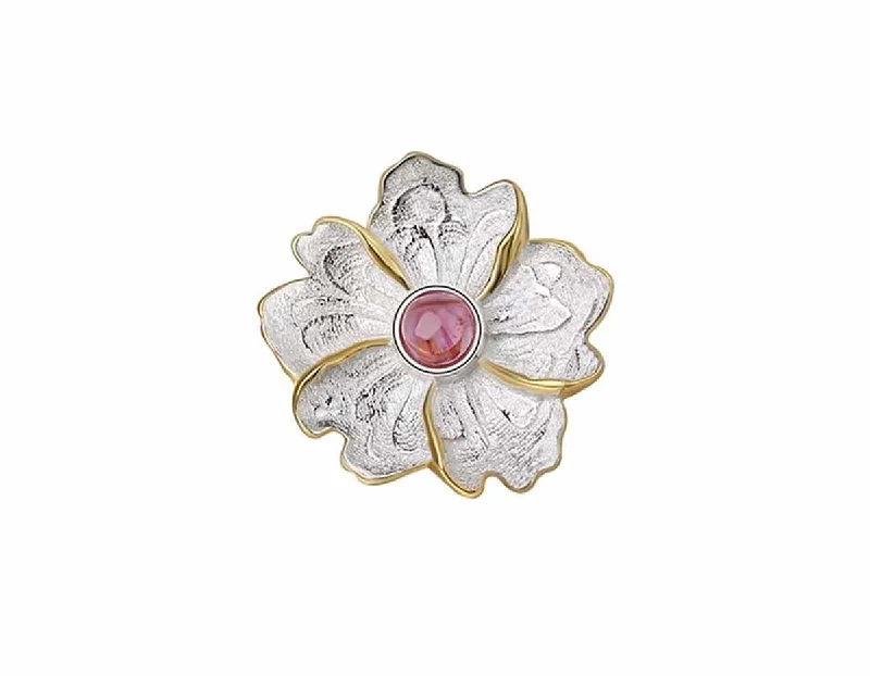 Peony Flower Brooch