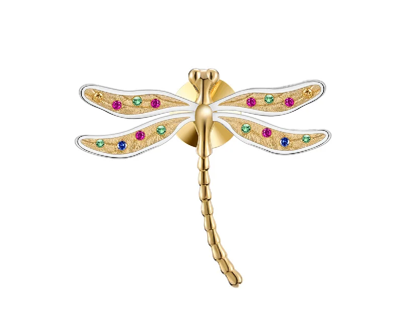 Rainbow Dragonfly Brooch