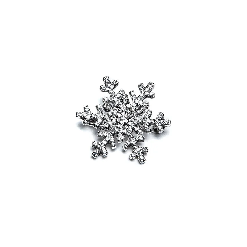 Sparkling Diamante Snowflake Brooch