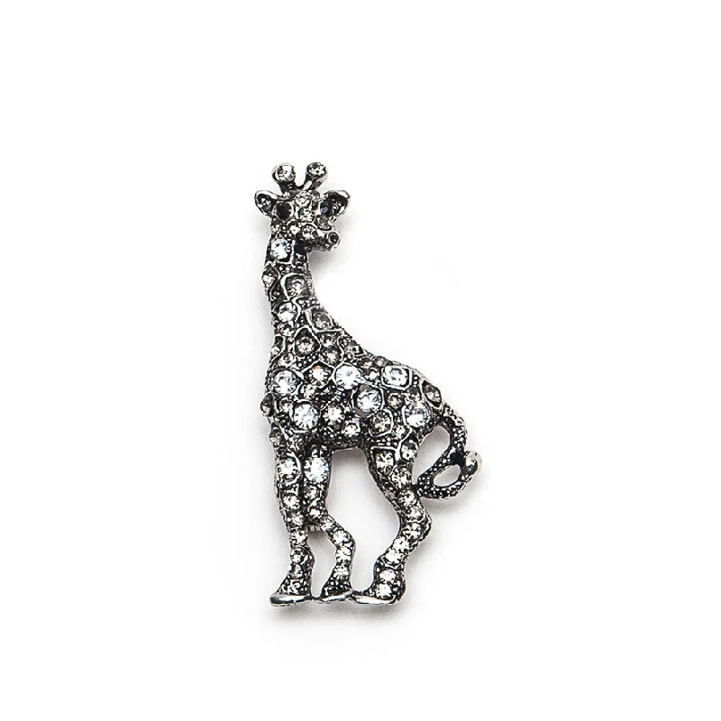 Sparkly Diamante Giraffe Brooch