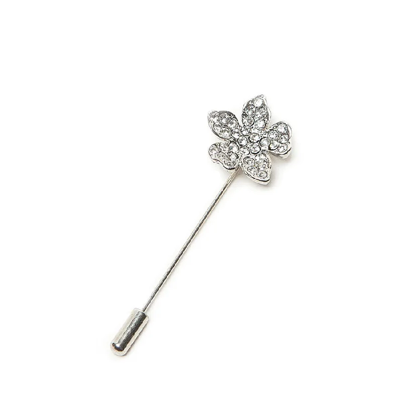 Sparkly Diamante Flower Pin