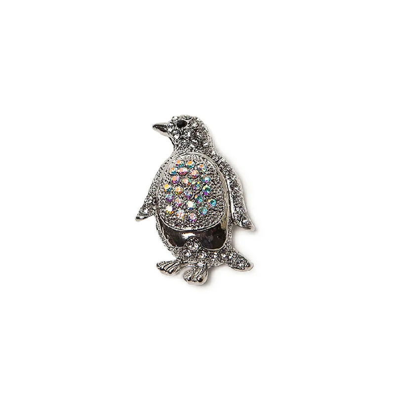 Sparkly Penguin Diamante Brooch