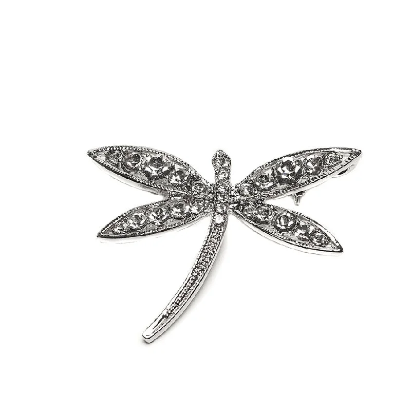 Stunning Sparkly Crystal Dragonfly Brooch