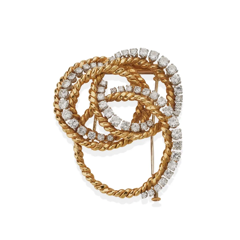 Van Cleef & Arpels Paris Diamond Knot Brooch