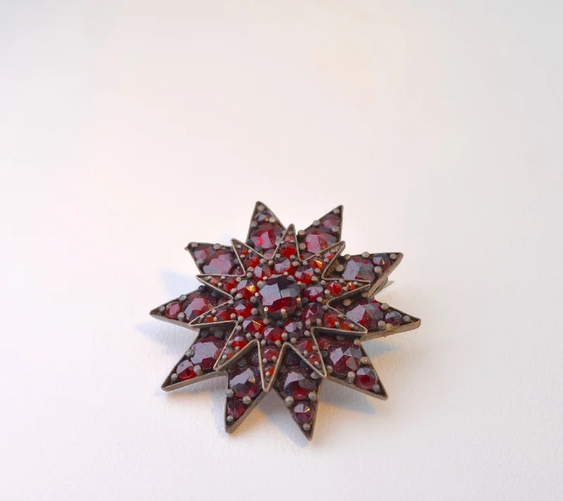 Victorian Bohemian Garnet Brooch